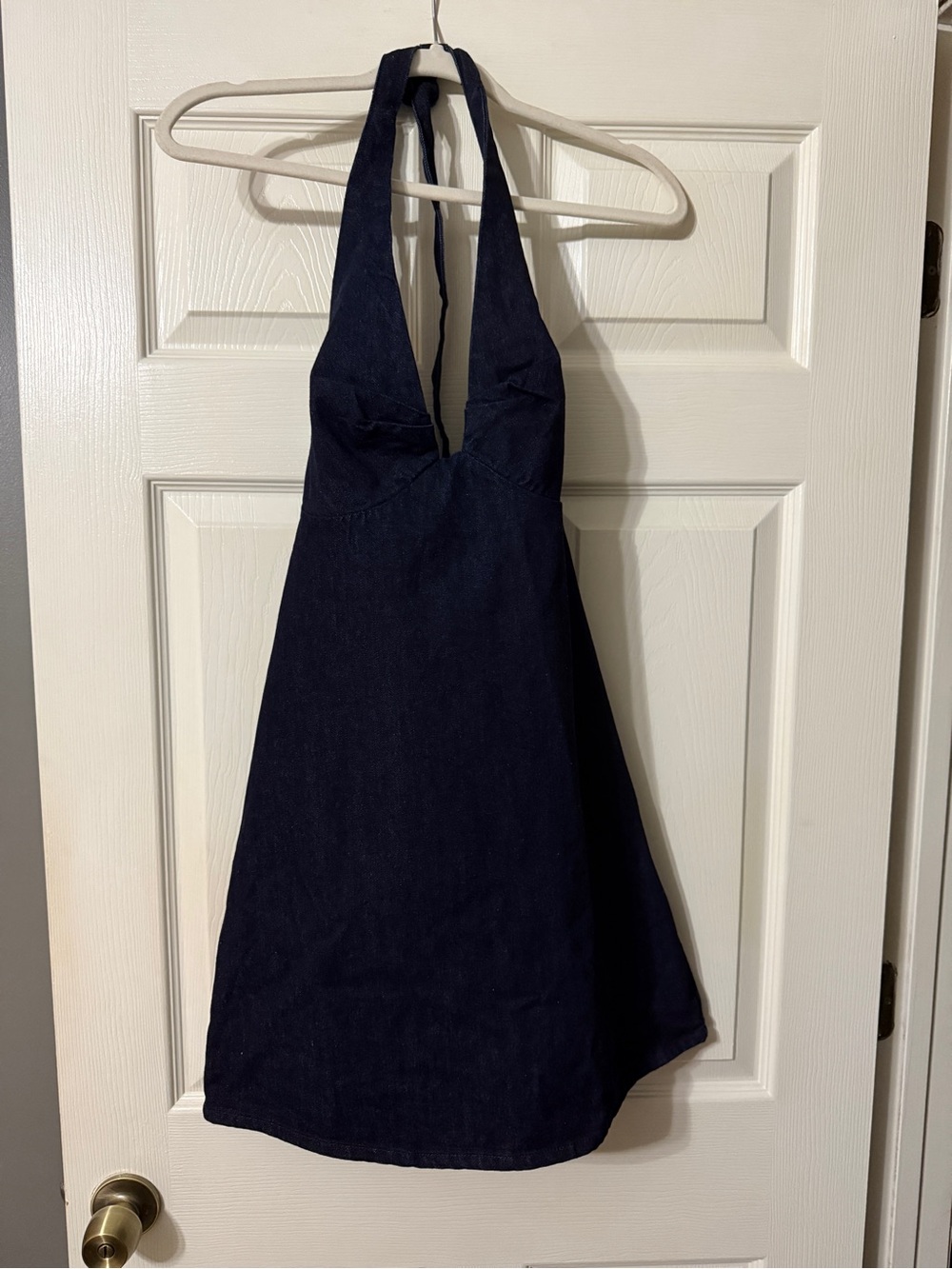 Free People Navy Halter Backless Mini Dress - Picture 2 of 5
